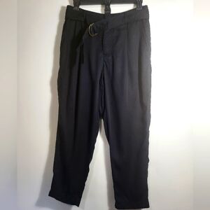 LOFT black straight leg crop trousers women's SP  #2407